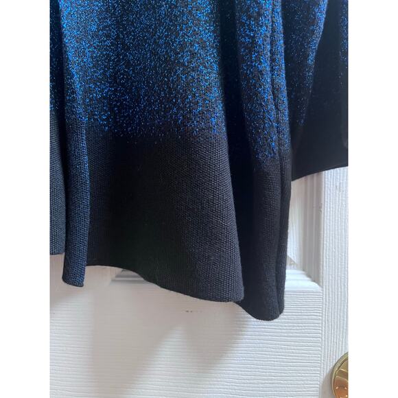 Alfred Dunner Blue Ombré Shimmer 2 For 1 Top Sweater Plus Size 2X Evening - Picture 6 of 12